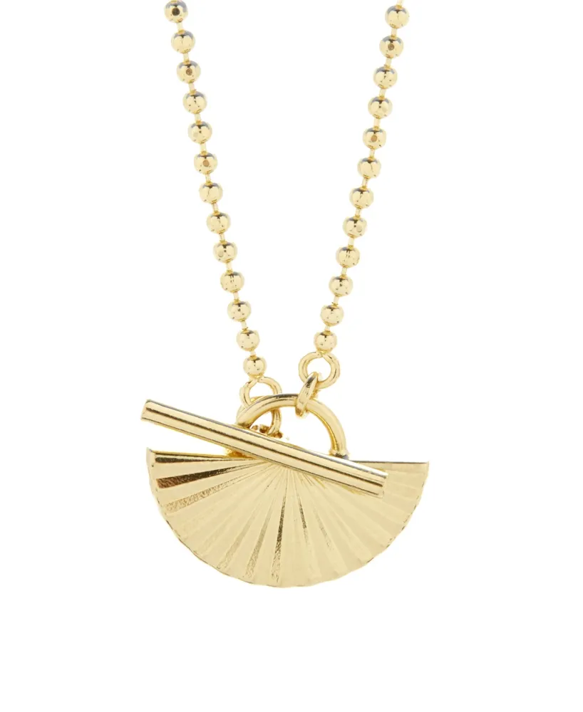 brook & york 14K Gold Plated Celeste Half Toggle Necklace