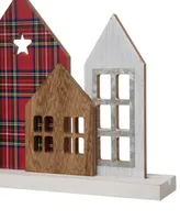 Glitzhome Metal and Wooden Christmas House Decor