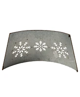 Glitzhome Snowflake Die-Cutting Metal Tree Collar with Light String