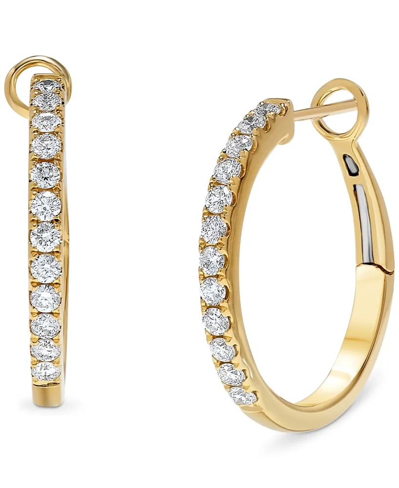 Diamond Hoop Earrings (1/2 ct. t.w.) in 14k Gold