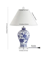 Jonathan Y Song Chinoiserie Floral Led Table Lamp