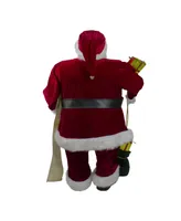 Northlight Traditional Santa Claus Christmas Figure with Naughty Nice List and Gift Bag