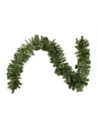 Northlight Pre-Lit Mixed Cashmere Pine Artificial Christmas Garland-Multi-Colour Lights