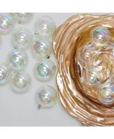 Northlight Clear Iridescent Shatterproof Shiny Christmas Ball Ornaments