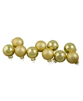 Northlight 10 Count Shiny and Matte Champagne Glass Ball Christmas Ornaments