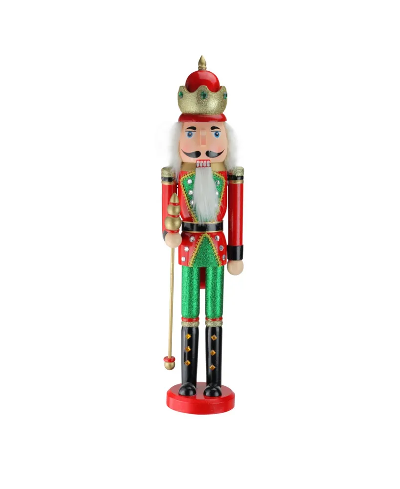 Northlight Wooden Christmas Nutcracker King with Scepter