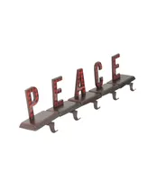 Northlight Buffalo Plaid Peace Christmas Stocking Holder