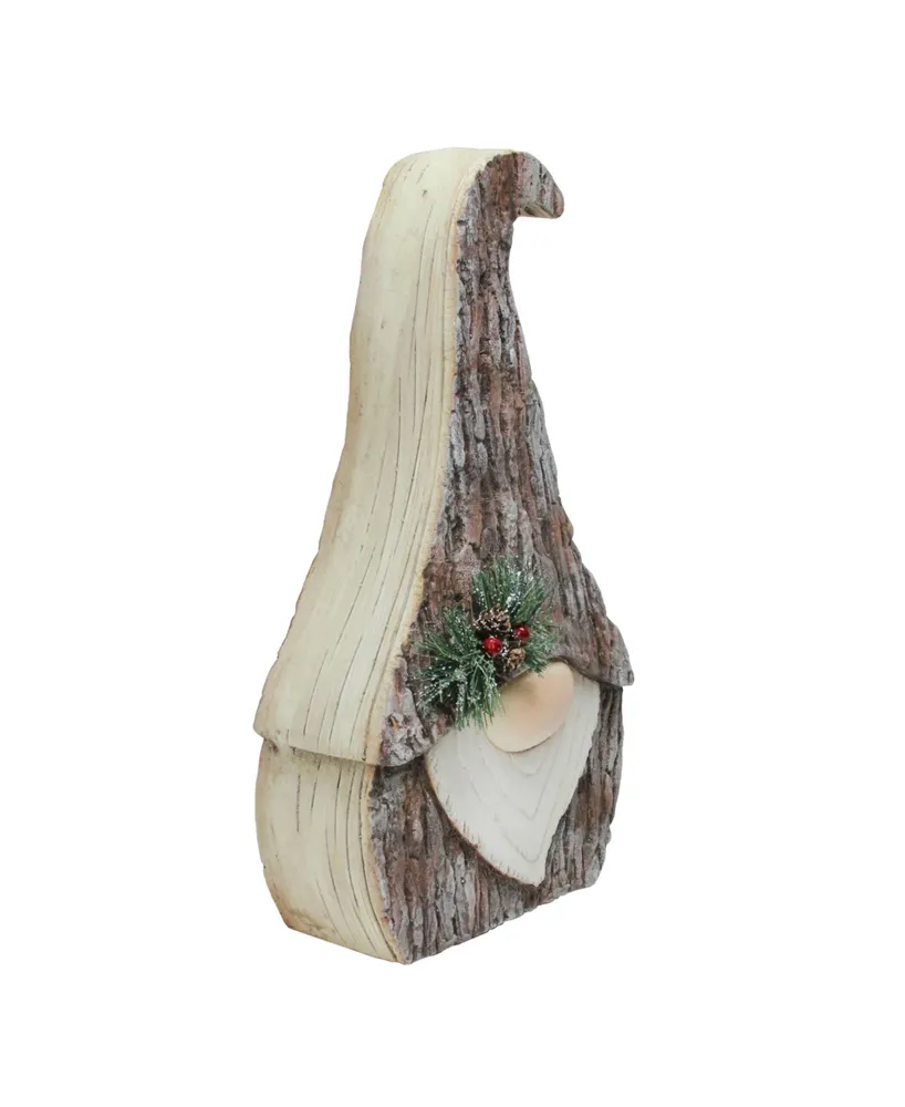 Northlight Faux Tree Bark Gnome Christmas Figure