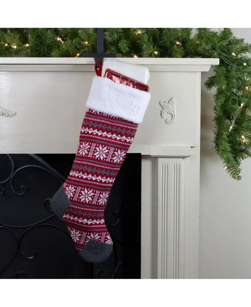 Northlight Knit Christmas Stocking with Sherpa Cuff