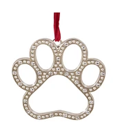 Northlight Paw Print with European Crystals Christmas Ornament