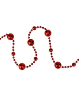 Northlight Shiny Crimson Mirror Disco Ball Beaded Christmas Garland