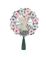 Northlight Tinsel Wreath with Angel Christmas Tree Topper