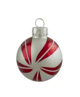 Northlight 12 Count 2-Finish Swirl Glass Christmas Ball Ornaments