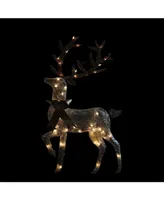 Northlight Lighted Glitter Reindeer Christmas Yard Art Decoration
