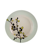 Elama Retro Bloom 16 Piece Luxurious Stoneware Dinnerware Set