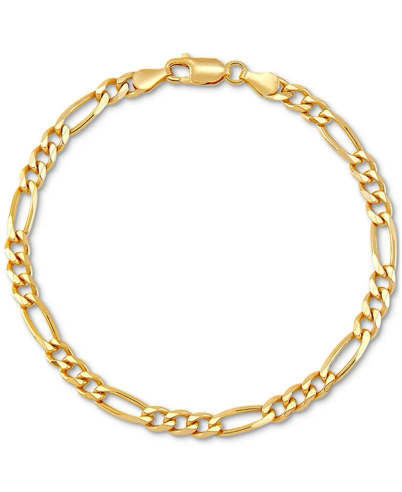 Giani Bernini Figaro Link Chain Bracelet (4-1/3mm) 18k Gold-Plated Sterling Silver or Silver, Created for Macy's