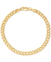 Giani Bernini Curb Link Chain Bracelet (5mm) 18k Gold-Plated Sterling Silver or Silver, Created for Macy's