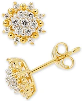 Diamond Cluster Stud Earrings (3/8 ct. t.w.) in 14k White or 14k Gold