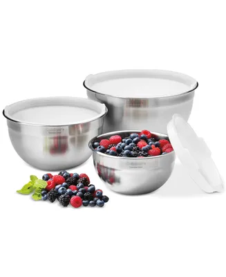 Cuisinart Stainless Steel Mixing Bowls with Lids, Set of 3