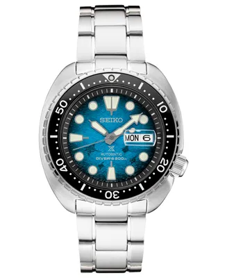 Seiko Men's Prospex Blue Manta Ray Diver Stainless Steel Bracelet Watch 45mm - A Special Edition