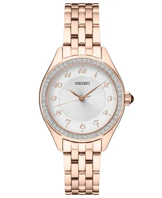 Seiko Women's Rose Gold-Tone Stainless Steel Bracelet Watch 29mm