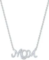 Diamond Mom Pendant Necklace (1/20 ct. t.w.) in Sterling Silver, 16" + 2" extender