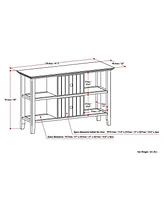 Simpli Home Acadian Solid Wood Console Sofa Table