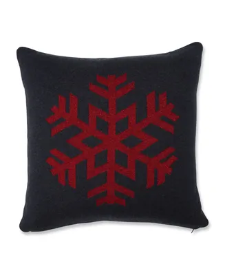 Pillow Perfect Glitzy Snowflake Throw Pillow, 18" L x 18" W