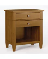 Simpli Home Carlton Solid Wood Bedside Table