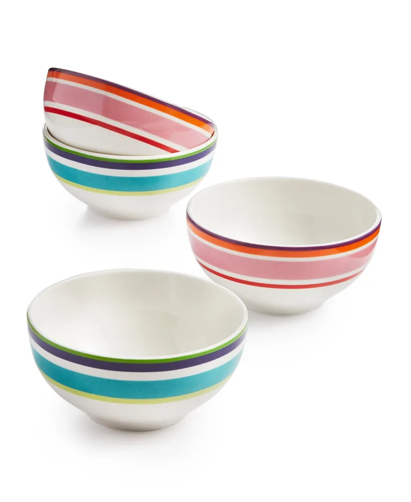 kate spade new york Wickford Cafe Stripe 4 Piece Dessert Bowl