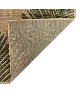 Liora Manne' Carmel Palm 4'10" x 7'6" Outdoor Area Rug