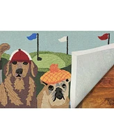 Liora Manne' Frontporch Putts and Mutts Multi 2'6" x 4' Outdoor Area Rug