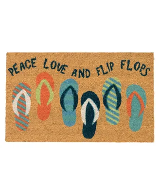 Liora Manne' Natura Flip Flops Cool Blue 2' x 3' Outdoor Area Rug