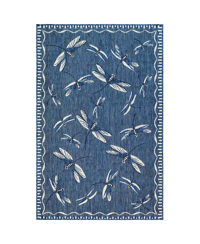 Liora Manne' Carmel Dragonfly 6'6" x 9'4" Outdoor Area Rug