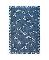 Liora Manne' Carmel Dragonfly 6'6" x 9'4" Outdoor Area Rug