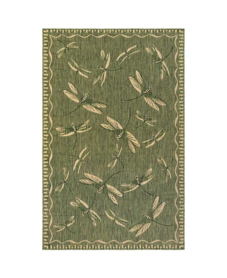 Liora Manne' Carmel Dragonfly 6'6" x 9'4" Outdoor Area Rug