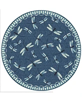 Liora Manne' Carmel Dragonfly 7'10" x Round Rug