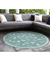 Liora Manne' Carmel Dragonfly 7'10" x Round Rug