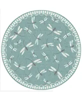 Liora Manne' Carmel Dragonfly 7'10" x Round Rug