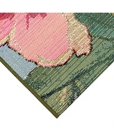 Liora Manne' Marina Tropical Floral Multi 1'11" x 7'6" Runner Rug