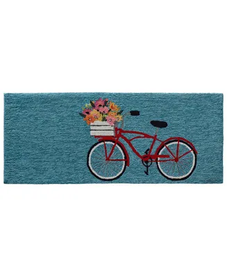 Liora Manne' Frontporch Bike Ride Blue 2' x 5' Runner Rug