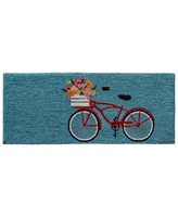 Liora Manne' Frontporch Bike Ride Blue 2' x 5' Runner Rug