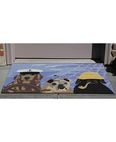 Liora Manne' Frontporch Arrf Ye Mateys Ocean 2' x 3' Outdoor Area Rug