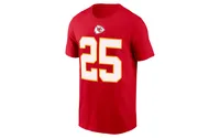 Nike Kansas City Chiefs Men's Pride Name and Number Wordmark 3.0 Player T-shirt Clyde Edwards-Helaire