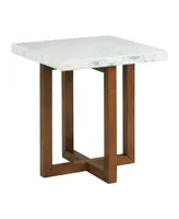 Picket House Furnishings Meyers Marble Square End Table