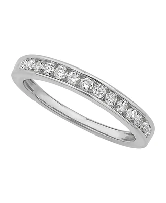 Certified Diamond Channel Band / ct. t.w. 14k White or Yellow Gold