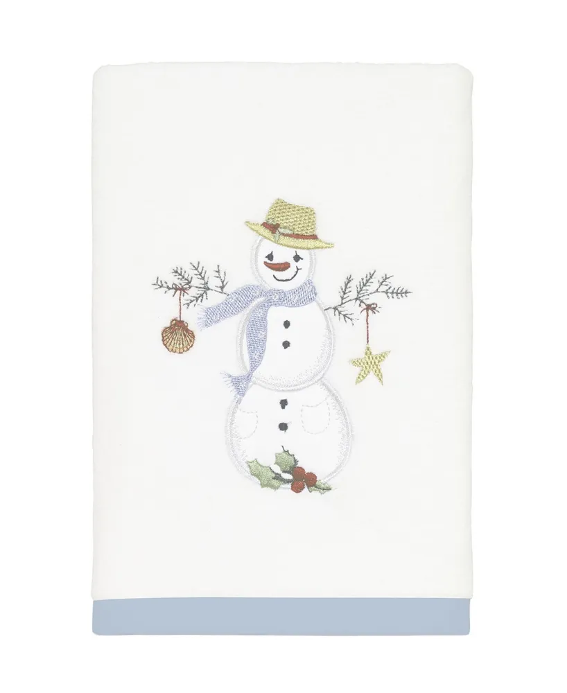 Avanti Coastal Snowman Cotton Hand Towel, 16" x 30"