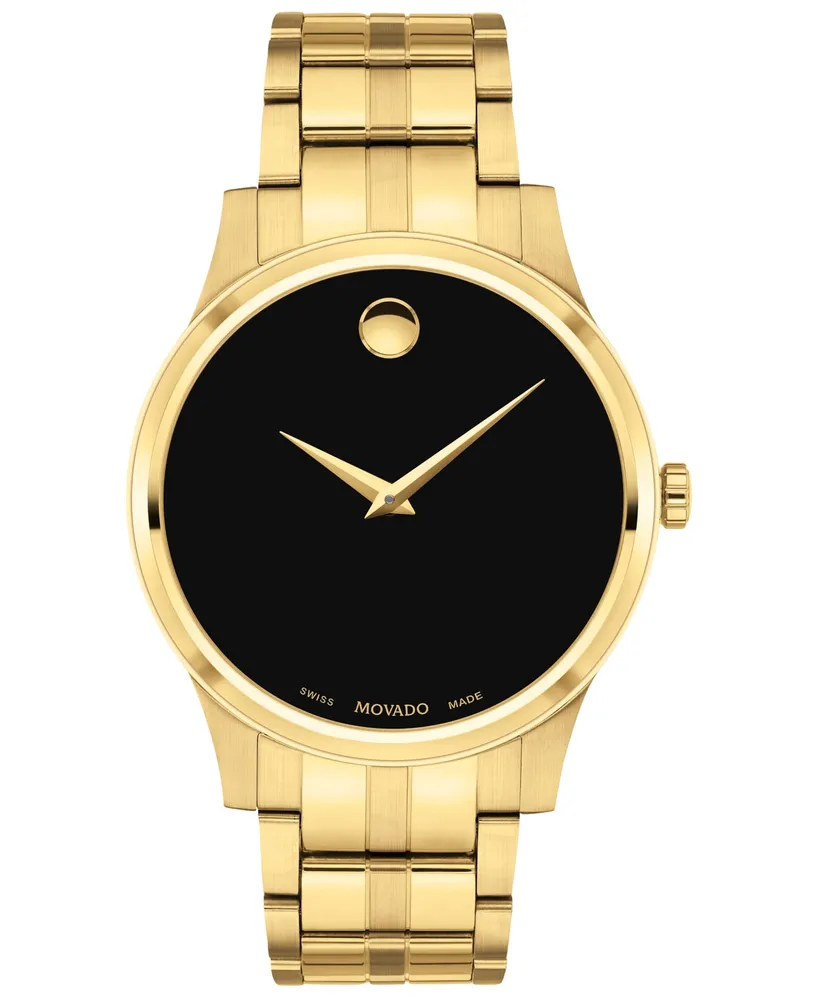 Movado Men's Swiss Gold Pvd Stainless Steel Bracelet Watch 40mm