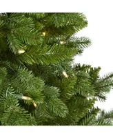 Nearly Natural Swiss Alpine Artificial Christmas Tree with 150 Clear Led Lights and 270 Bendable Branches