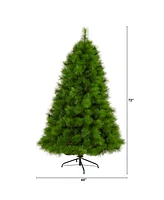 Nearly Natural Scotch Pine Artificial Christmas Tree with 300 Clear Led Lights